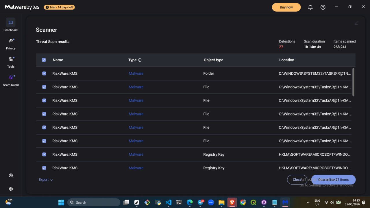 Module 03 Malwarebytes Scan for malwares